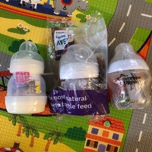 3 brand new baby bottles sealed mam, Tommy tippy, and avent.